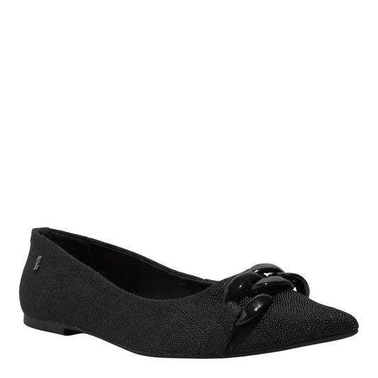 Sapatilha Santa Lolla Preta Linho Correntes