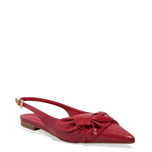 Sapatilha Santa Lolla Vermelha Slingback Nó Frontal