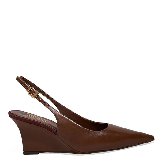 Scarpin Santa Lolla Terracota Slingback Anabela