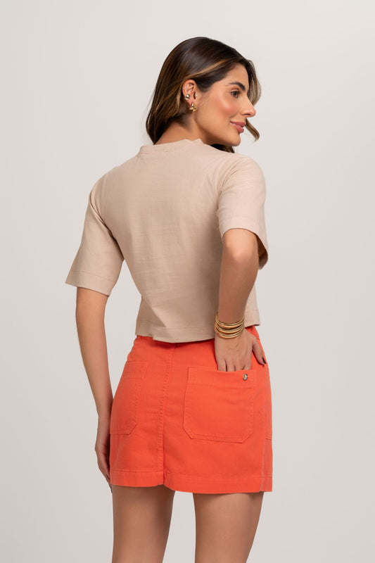 T-Shirt Cami Bege Frysaide