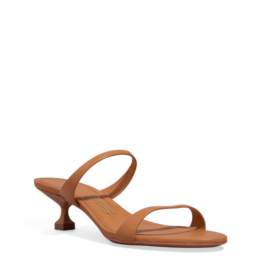 Tamanco Santa Lolla Caramelo Tiras Salto Baixo