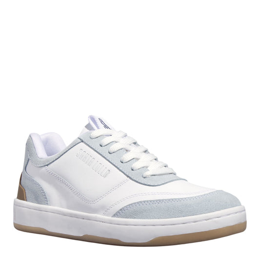Tênis Santa Lolla Branco E Azul Camurça