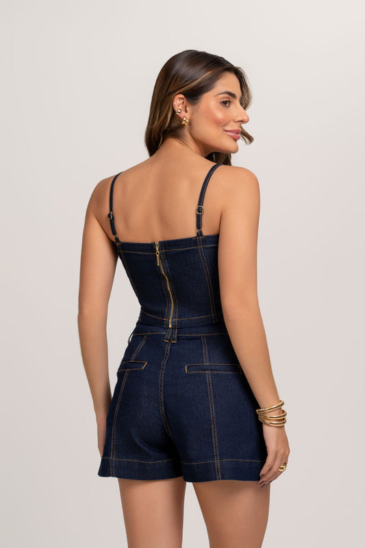 Top Cropped Jeans Frysaide