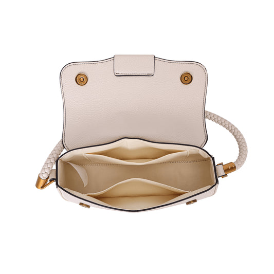 Bolsa Baguete Off White Pequena Santa Lolla Alça De Ombro