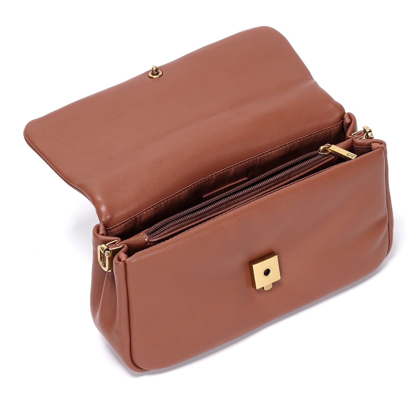 Bolsa Baguete Santa Lolla Marrom Alça Média