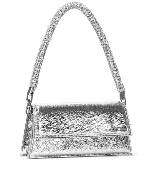 Bolsa Baguete Santa Lolla Prata Metalizado