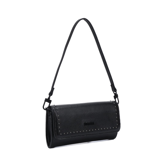 Bolsa Baguete Santa Lolla Preta Alça De Ombro