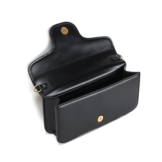 Bolsa Baguete Santa Lolla Preta Soft Duas Alças