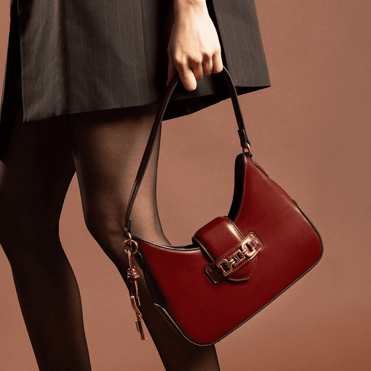 Bolsa Baguete Santa Lolla Vinho Alça De Ombro