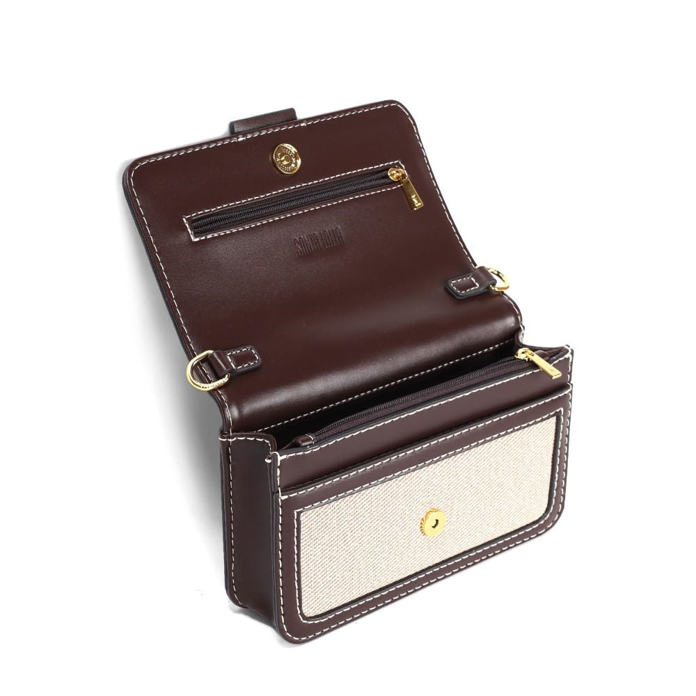 Bolsa Bege Santa Lolla Canvas Alça Dupla