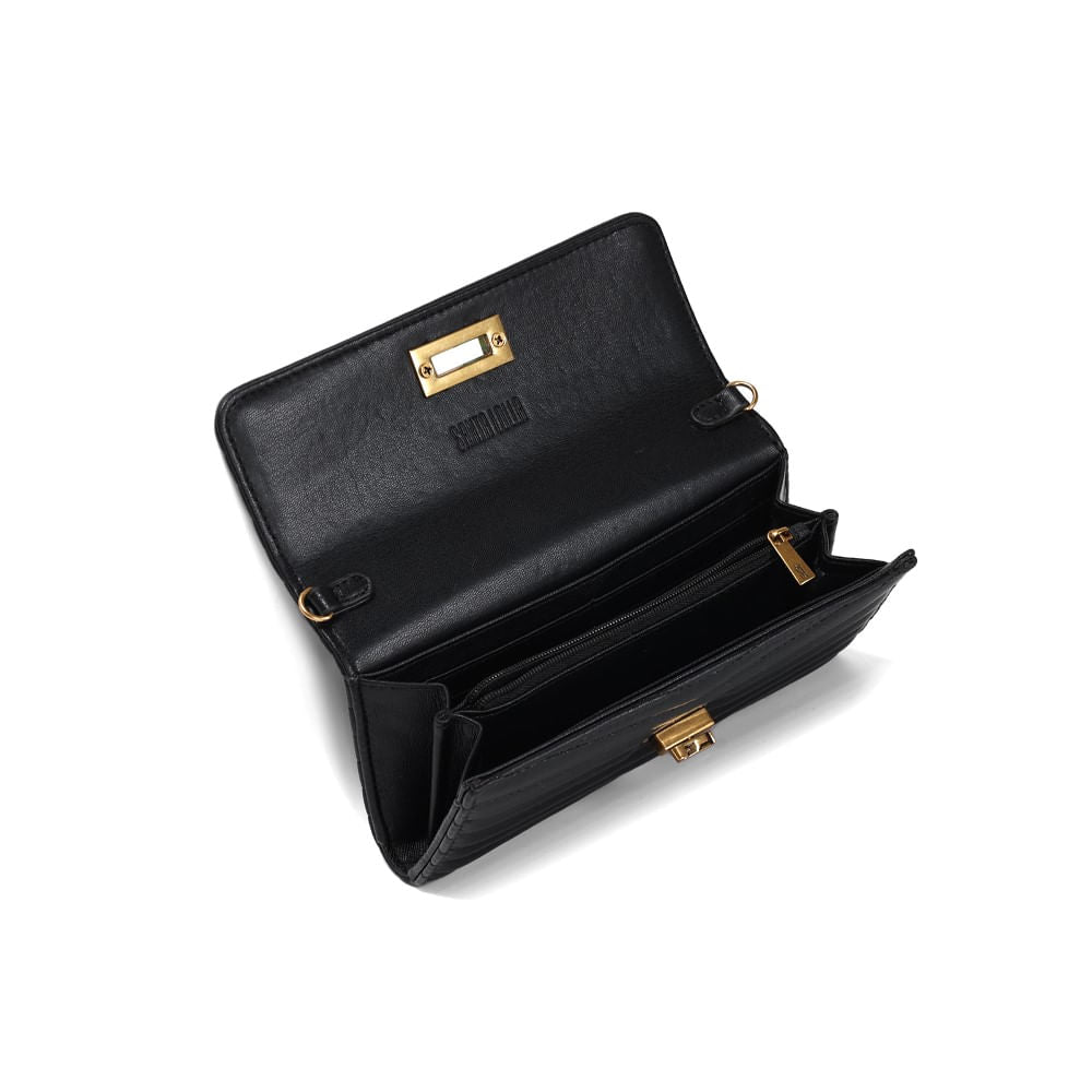 Bolsa Carteira Preto Alça De Ombro Santa Lolla