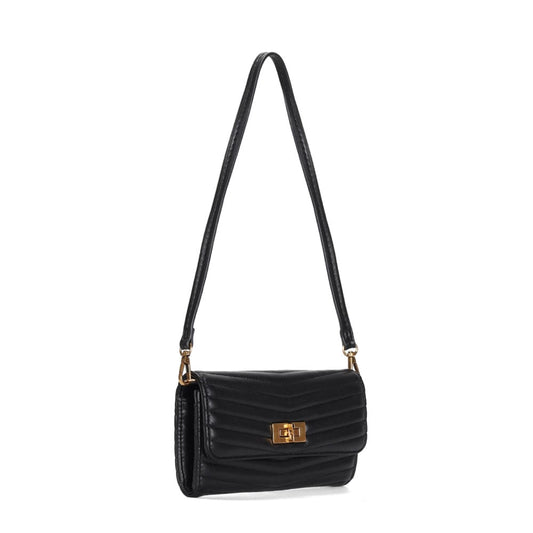 Bolsa Carteira Preto Alça De Ombro Santa Lolla