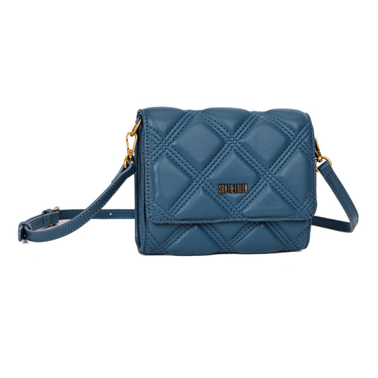 Bolsa Carteira Santa Lolla Azul Alça Transversal