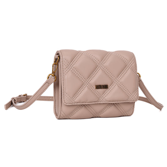 Bolsa Carteira Santa Lolla Bege Alça Transversal