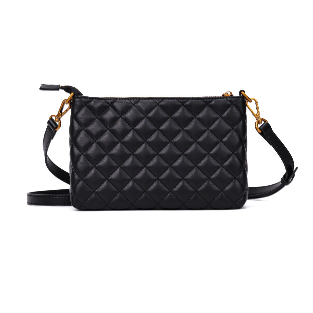 Bolsa Clutch Matelassê Santa Lolla Preta Transversal