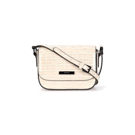 Bolsa Croco Transversal Off White Santa Lolla