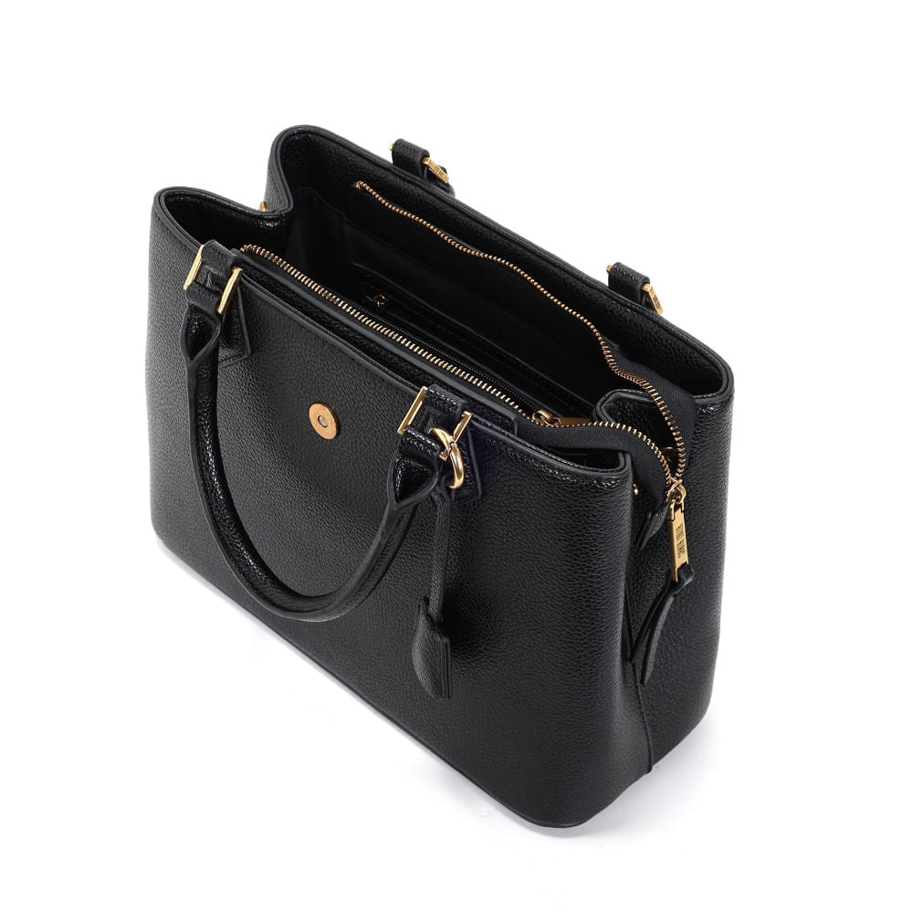 Bolsa Média Santa Lolla Preta Tote Alça Transversal