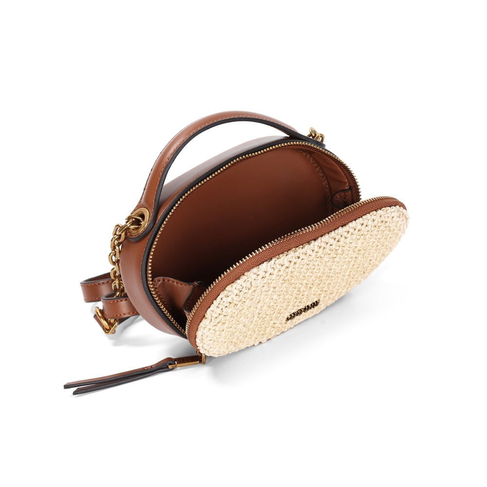 Bolsa Pequena Palha Santa Lolla Alça Dupla Tramado