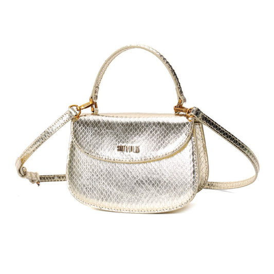 Bolsa Pequena Santa Lolla Dourada Alça Dupla