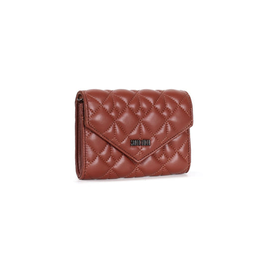 Bolsa Pequena Santa Lolla Marrom Alça Transversal Correntes