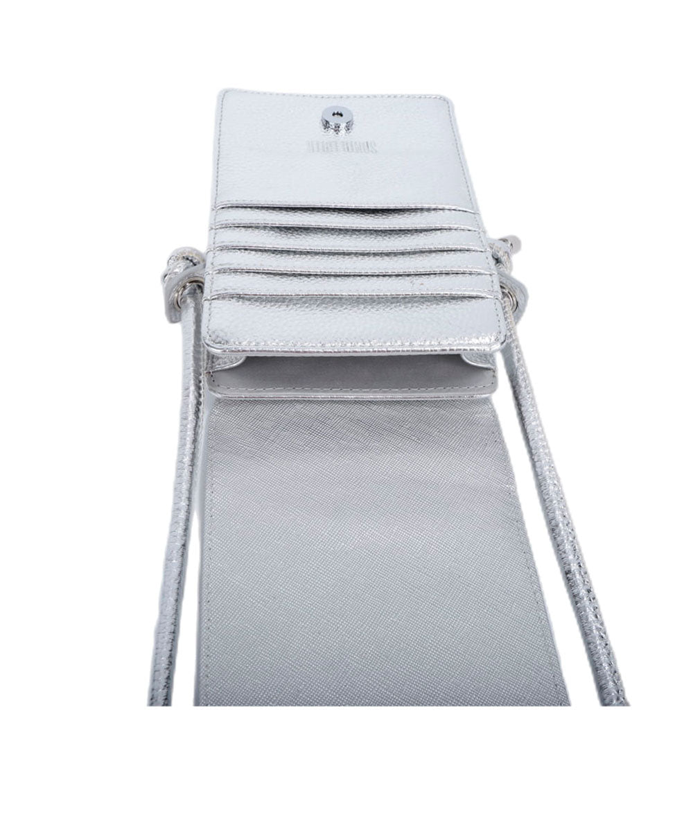 Bolsa Pequena Santa Lolla Prata Metalizado