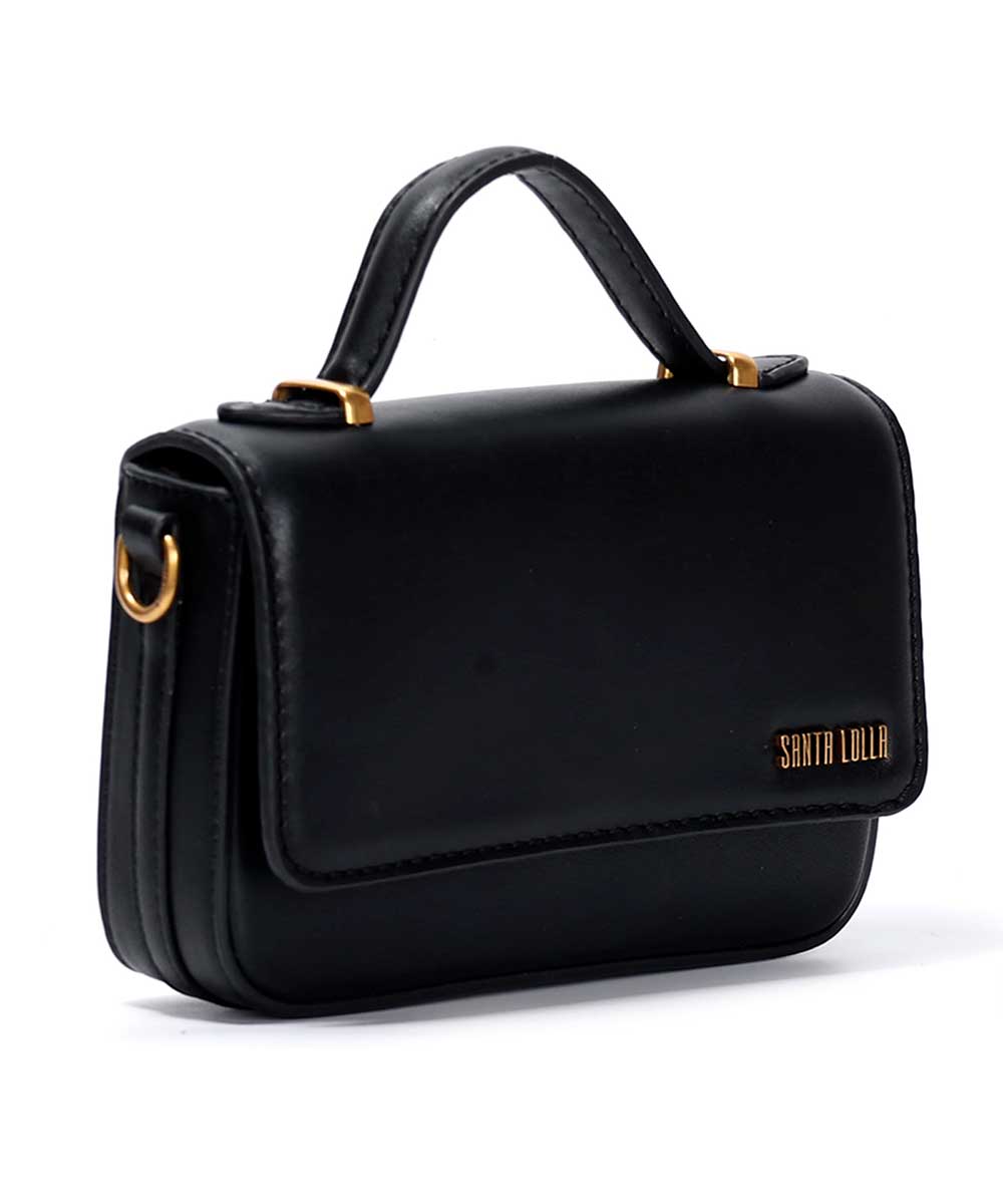 Bolsa Pequena Santa Lolla Preta Transversal