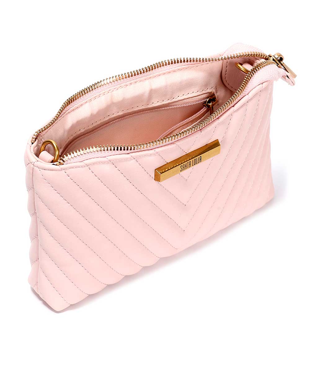 Bolsa Pequena Santa Lolla Rosa Matelassê