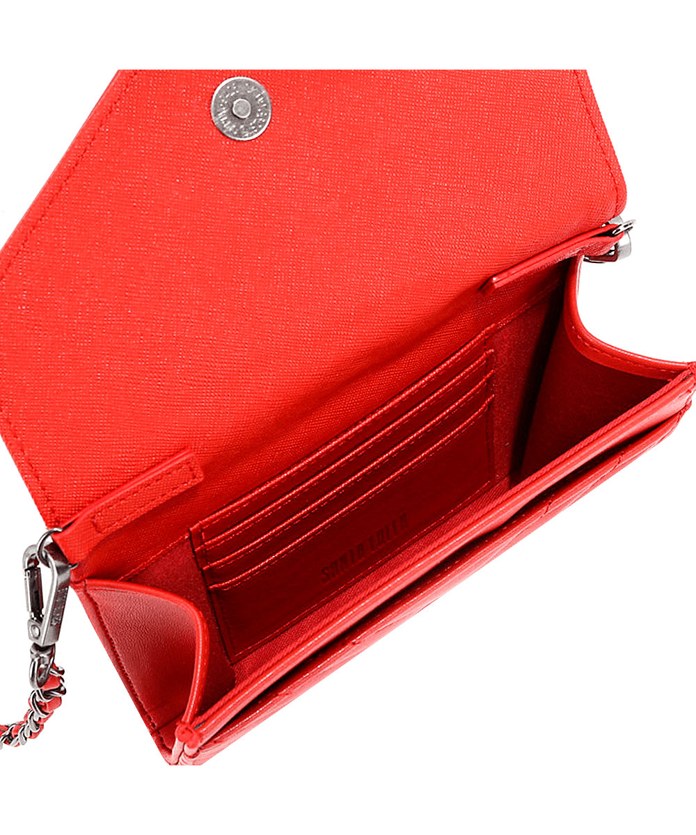 Bolsa Pequena Santa Lolla Vermelha Correntes