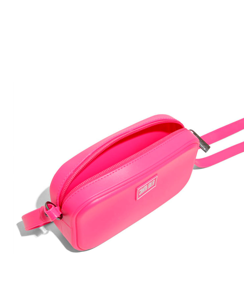 Bolsa Retangular Santa Lolla Rosa Neon Alça Transversal