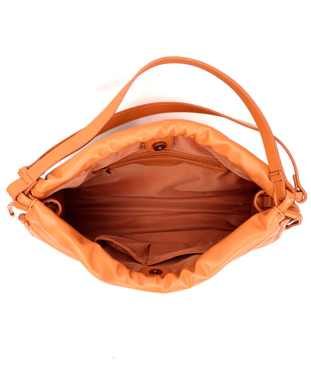 Bolsa Santa Lolla Baguete Caramelo Corrente Dourada