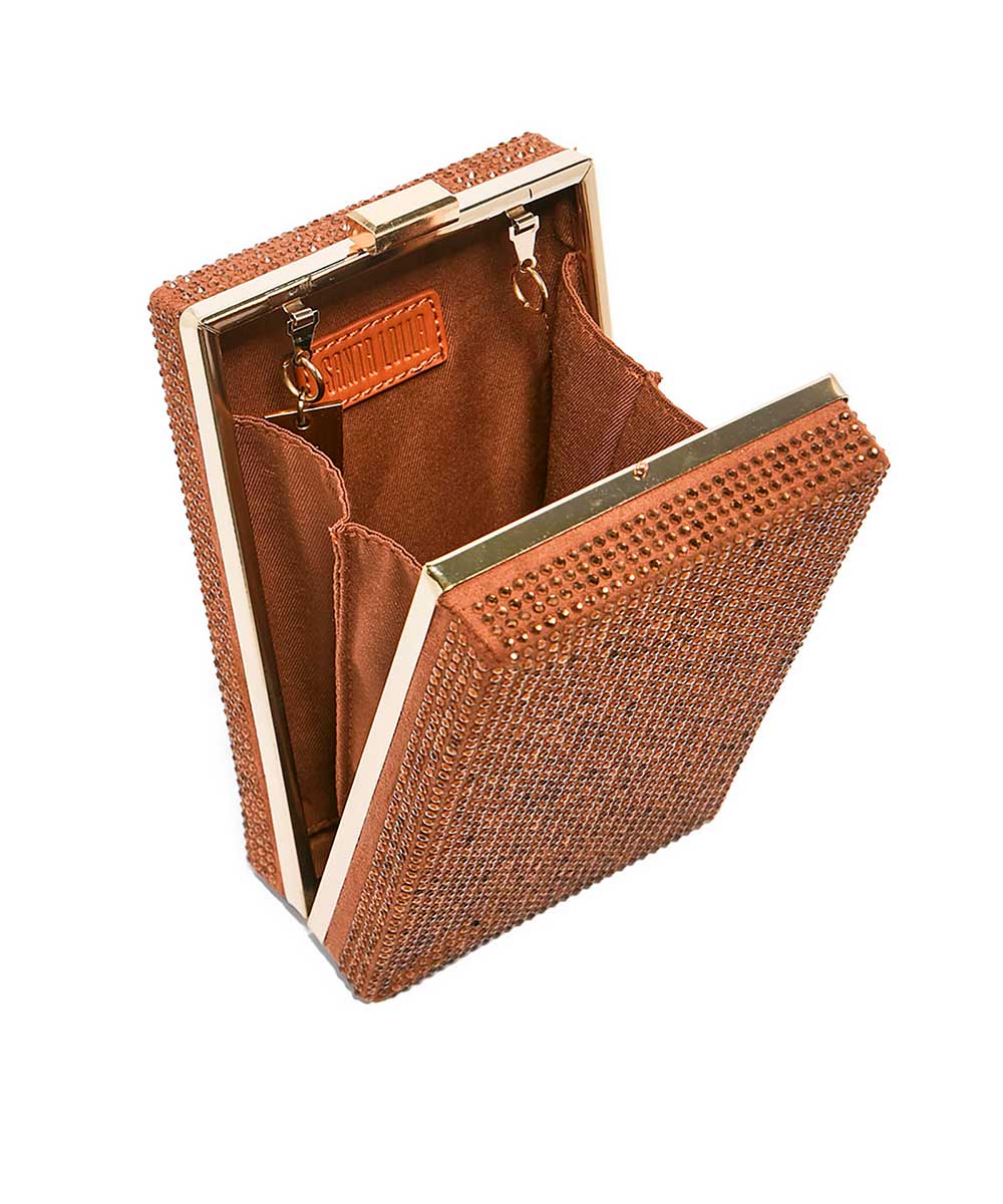 Bolsa Santa Lolla Cobre Cristal Brilho