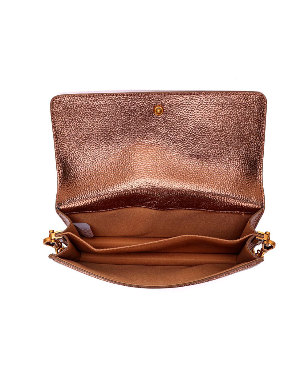 Bolsa Santa Lolla Cobre Metalizado Duas Alças