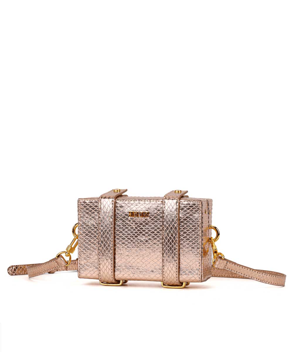 Bolsa Santa Lolla Dourada Metalizada