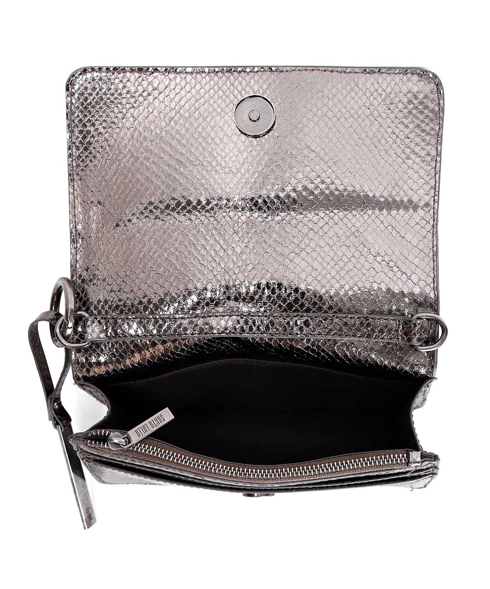 Bolsa Santa Lolla Grafite Metalizado Correntes