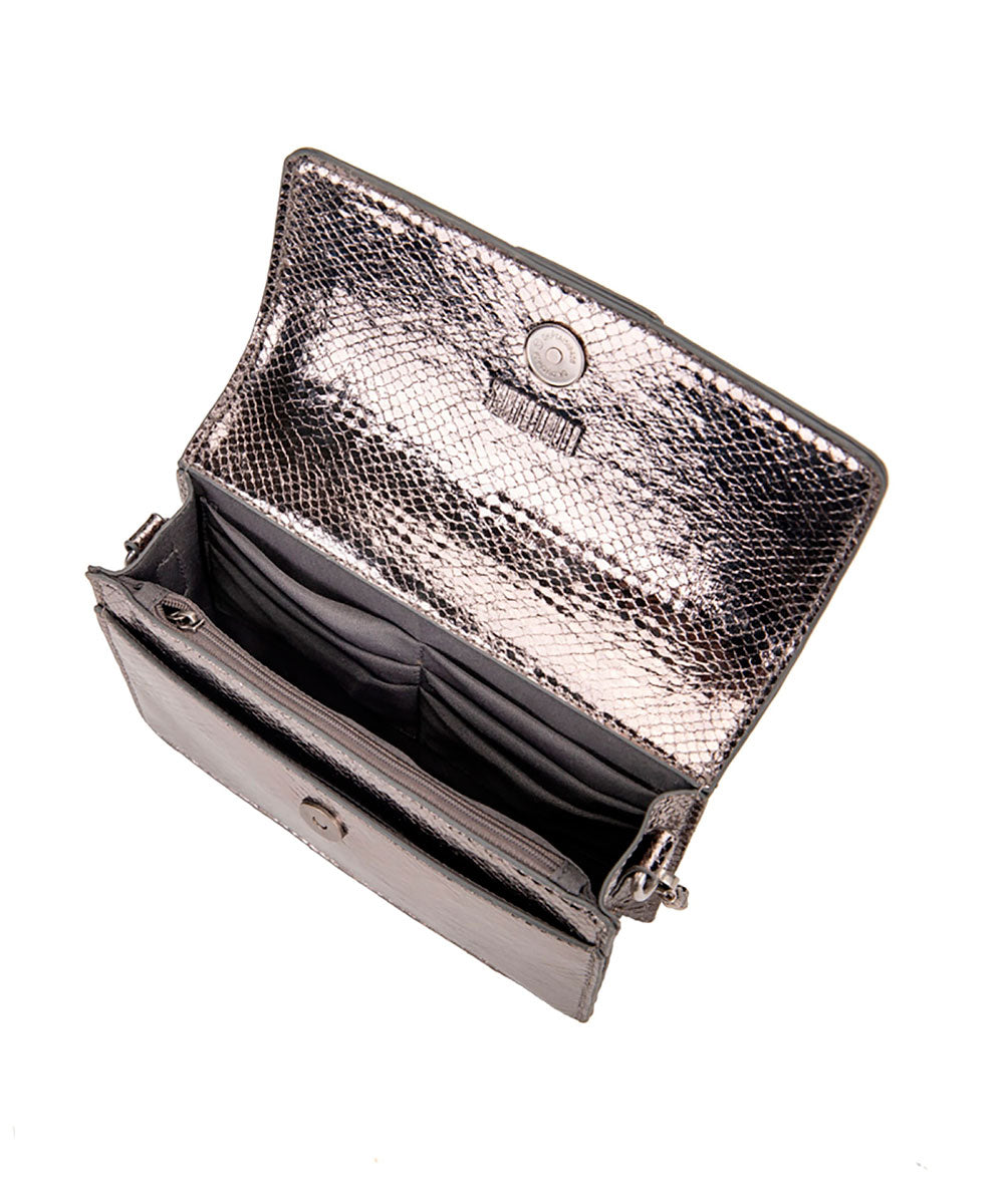 Bolsa Santa Lolla Grafite Metalizado Correntes