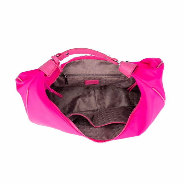 Bolsa Santa Lolla Hobo Grande Nylon Hot Pink