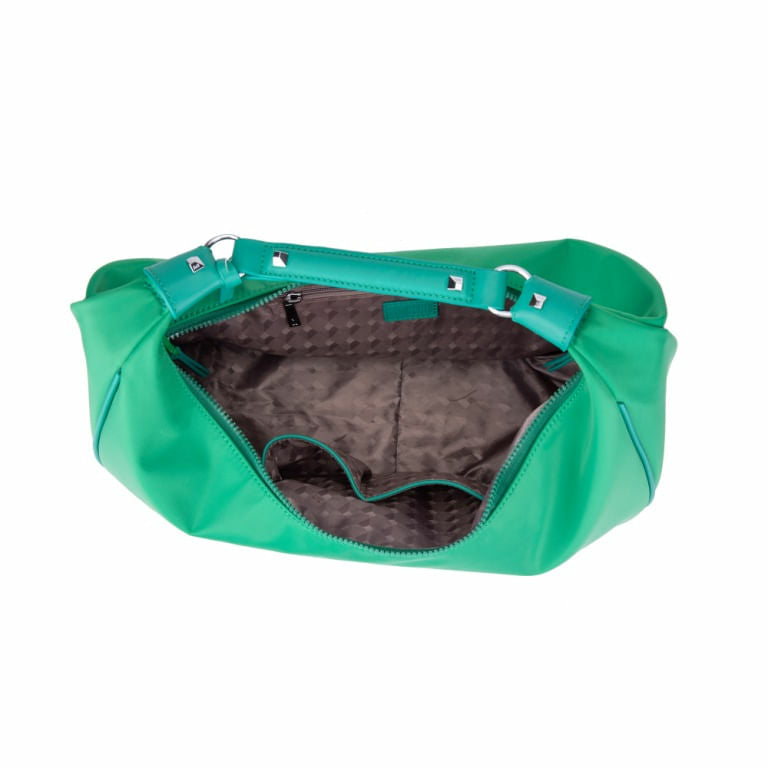 Bolsa Santa Lolla Hobo Verde Folha Nylon Grande