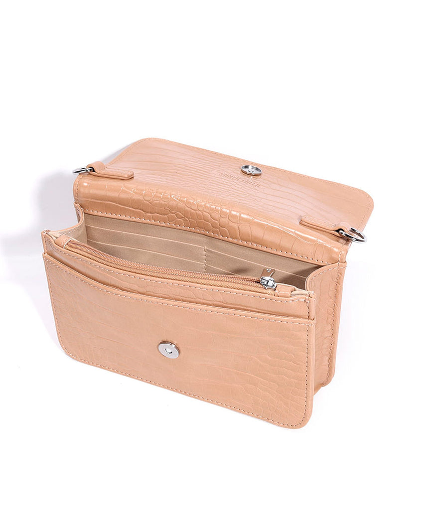 Bolsa Santa Lolla Nude Areia Alça Transversal