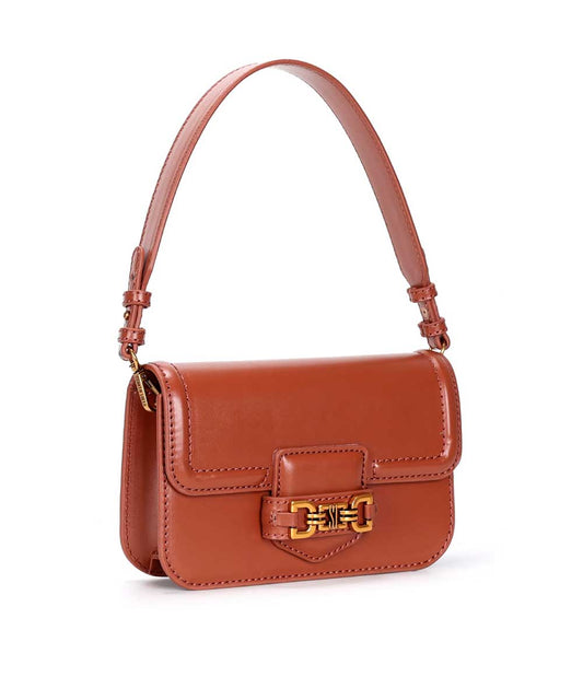 Bolsa Santa Lolla Pequena Marrom Alça de Ombro