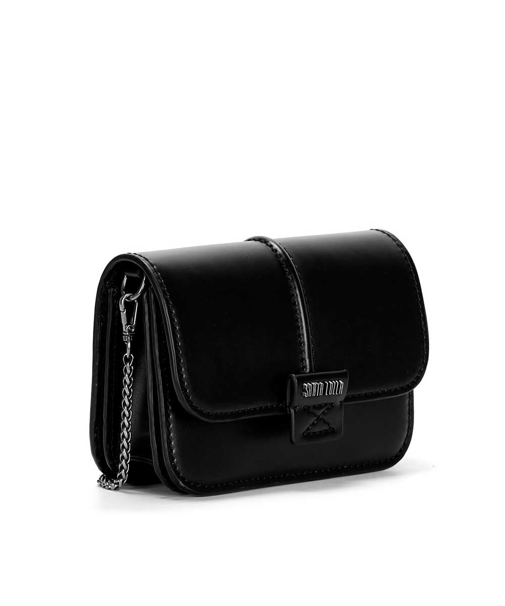 Bolsa Santa Lolla Pequena Preta Duas Alças