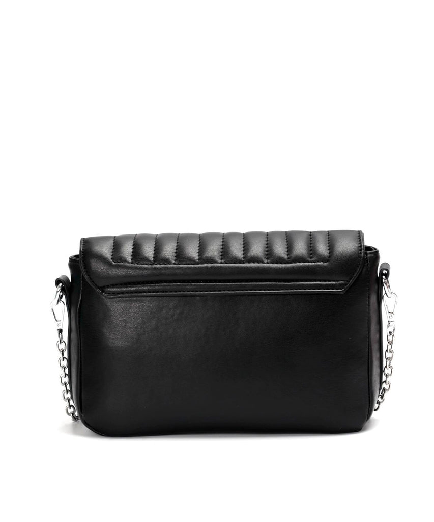 Bolsa Santa Lolla Preta Alça Transversal Corrente