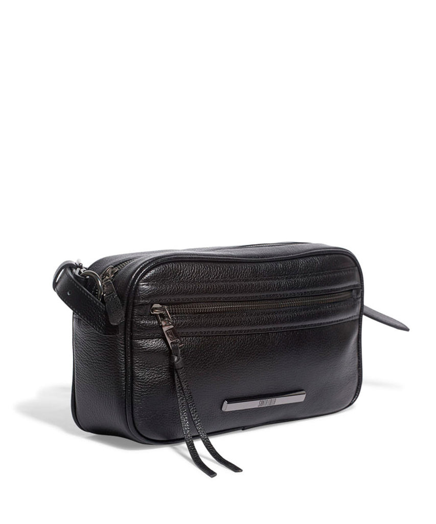 Bolsa Santa Lolla Preta Couro Floater Alça Transversal