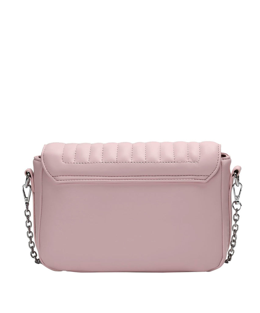 Bolsa Santa Lolla Rosa Chiclete Alça Transversal Corrente