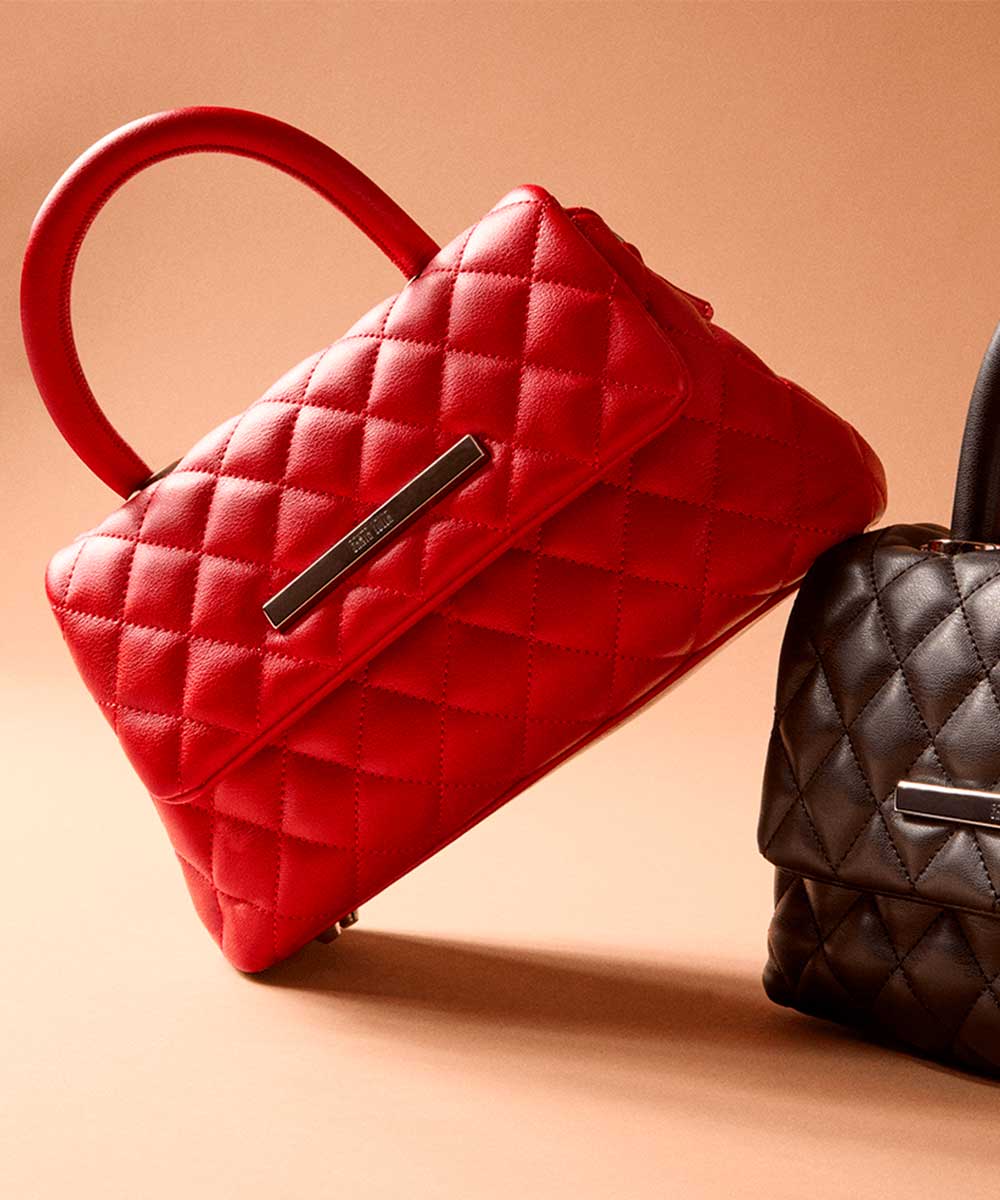 Bolsa Santa Lolla Vermelho Matelassê Correntes