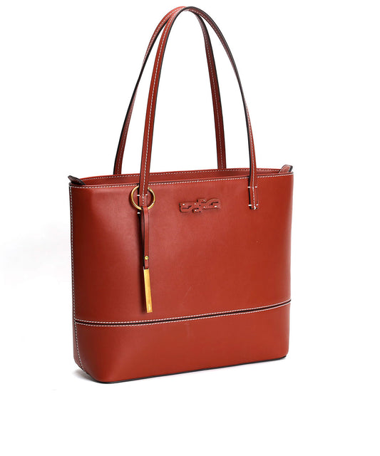 Bolsa Shopper Ferrugem Grande Pesponto