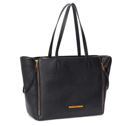 Bolsa Shopper Grande Preta Santa Lolla Alça De Ombro