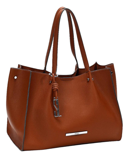 Bolsa Shopper Marrom Ombro