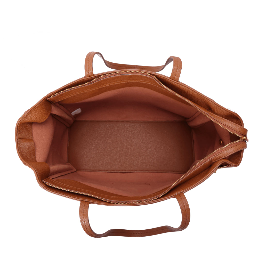 Bolsa Shopper Marrom Safari Santa Lolla Alça De Ombro