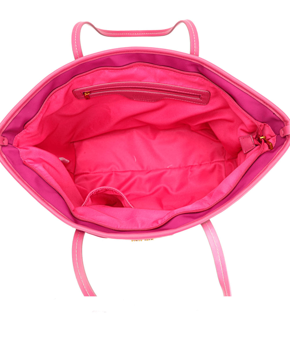 Bolsa Shopper Nylon Universitária Rosa