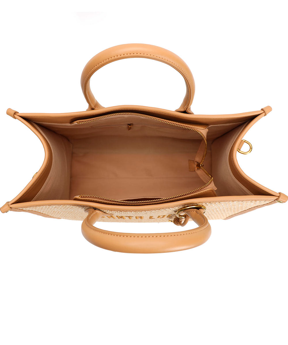 Bolsa Shopper Santa Lolla Nude Castor Tramado